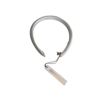 Jennifer Behr Silver Silk Padded Headband Elegant Hair Accessory NWT